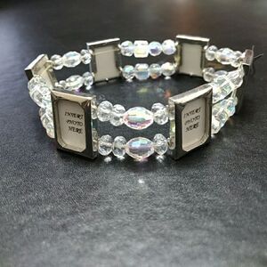 Cookie Lee photo bracelet with crystals 7.5"